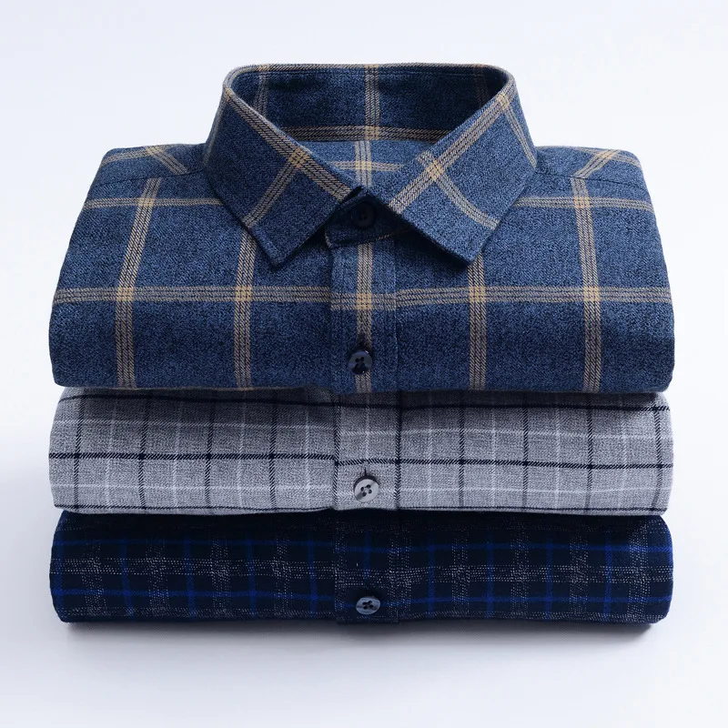 Men's Plaid Checked 100% Cotton Vintage Shirt Casual Long Sleeve Slim Fit Spring Autumn Fall Soft Male Shirts Clothing Men Tops
Men's Plaid Checked 100% Cotton Vintage Shirt Casual Long Sleeve Slim Fit Spring Autumn Fall Soft Male Shirts Clothing Men Tops