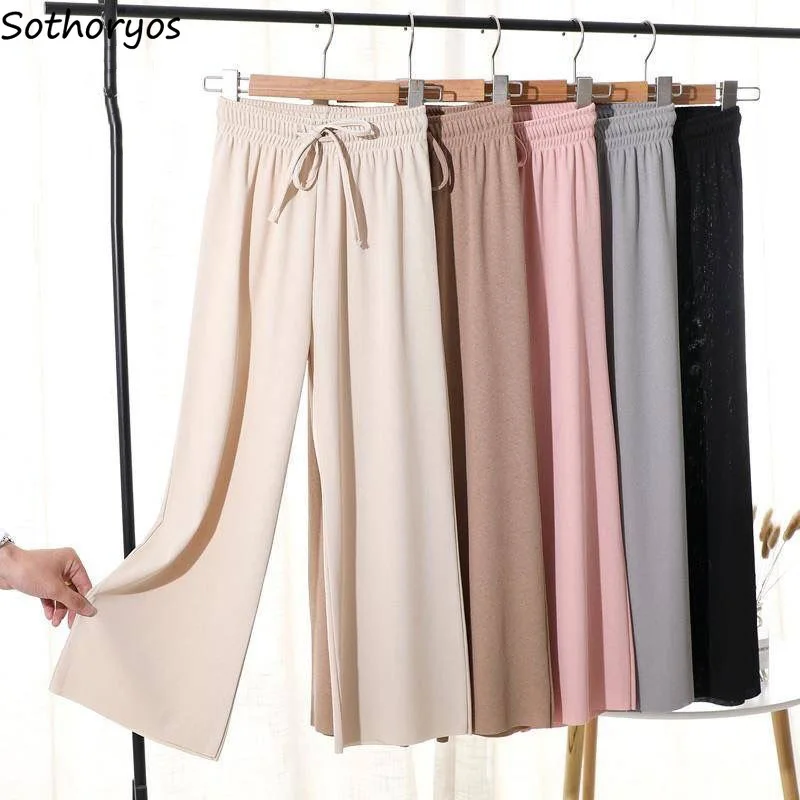 Women Solid Sleep Bottoms Loose Wide Leg Summer Sleepwear Casual Home Lounge Wear Ankle Length Trousers Simple Daily Nightwear
Women Solid Sleep Bottoms Loose Wide Leg Summer Sleepwear Casual Home Lounge Wear Ankle Length Trousers Simple Daily Nightwear