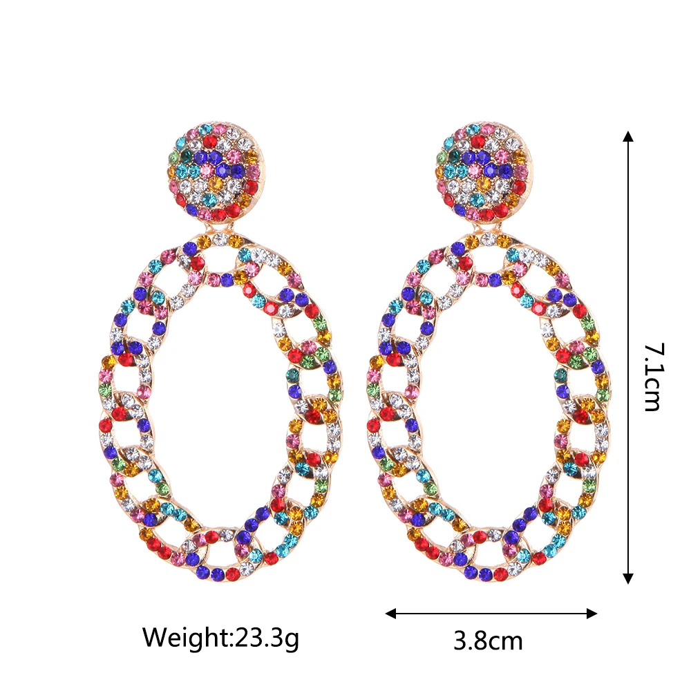 Ztech Oval Metal New Colorful Crystal Water Drop Dangle Earrings Women Fashion Shining Rhinestone Long Pendientes Jewelry
Ztech Oval Metal New Colorful Crystal Water Drop Dangle Earrings Women Fashion Shining Rhinestone Long Pendientes Jewelry