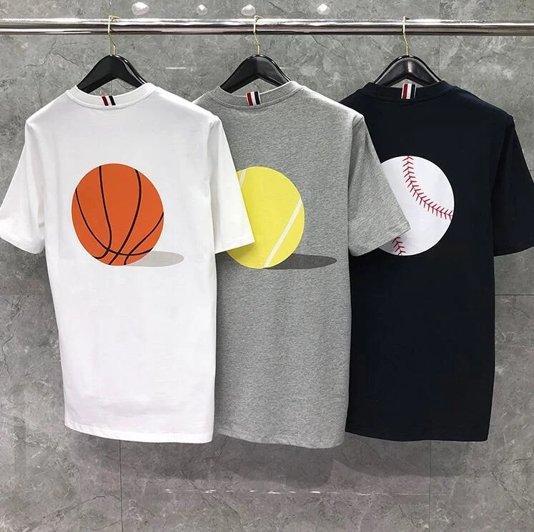 2023 TB Fashion THOM Brand T-Shirt Men Short Casual Clothing Solid Ball Print Pattern Summer O-neck Cotton Shirts Ins
2023 TB Fashion THOM Brand T-Shirt Men Short Casual Clothing Solid Ball Print Pattern Summer O-neck Cotton Shirts Ins