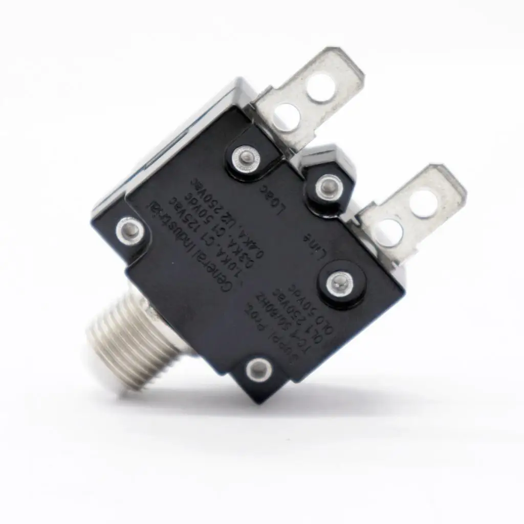 10 Amp Push Button Circuit Breaker 50V DC or 250V AC, Mounts in 3/8 inch (10 mm) Round Hole, Transparent Button Cap
10 Amp Push Button Circuit Breaker 50V DC or 250V AC, Mounts in 3/8 inch (10 mm) Round Hole, Transparent Button Cap