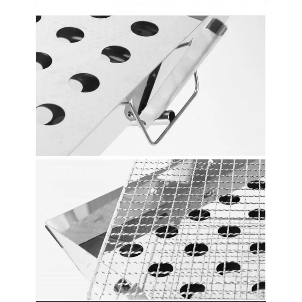 Non-stick Surface Folding Charcoal Barbecue Grill Outdoor Camping Picnic Tool Portable Stainless Steel BBQ Grill 36*36*32cm 
Non-stick Surface Folding Charcoal Barbecue Grill Outdoor Camping Picnic Tool Portable Stainless Steel BBQ Grill 36*36*32cm