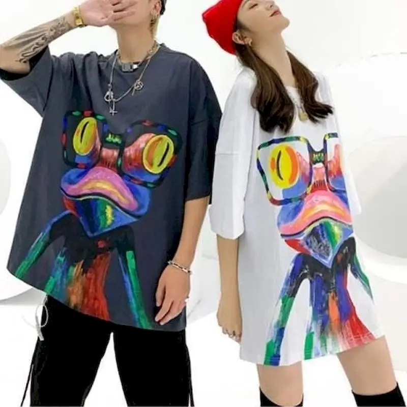 T-shirt ins tide brand hand-painted oil painting graffiti frog printing national oversize loose lovers hip-hop short-sleeved
T-shirt ins tide brand hand-painted oil painting graffiti frog printing national oversize loose lovers hip-hop short-sleeved