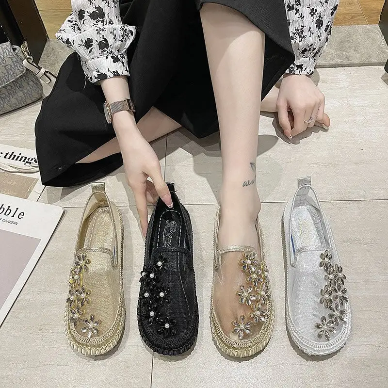 Elegant Women Flats Comfortable Woman Shoes Fashion Rhinestone Designer Shoes Women Luxury Brand Summer Shoes Chaussures Femme
Elegant Women Flats Comfortable Woman Shoes Fashion Rhinestone Designer Shoes Women Luxury Brand Summer Shoes Chaussures Femme