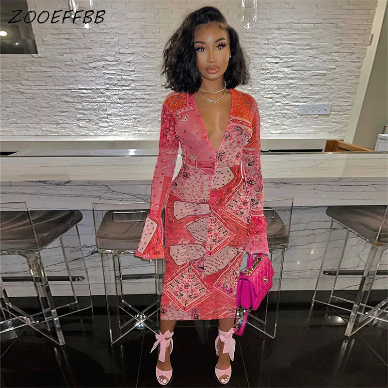 ZOOEFFBB Mesh Sheer Print V-neck Dress Women Sexy Party Birthday Club Outfits Y2k Clothes Trendy Shirt Flare Sleeve Midi Dresses
ZOOEFFBB Mesh Sheer Print V-neck Dress Women Sexy Party Birthday Club Outfits Y2k Clothes Trendy Shirt Flare Sleeve Midi Dresses
