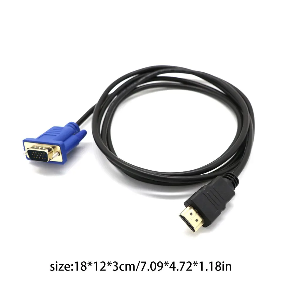 Переходник HDMI-совместимый с VGA HD аудиокабель D-SUB штекер видеоадаптер для TV ПК