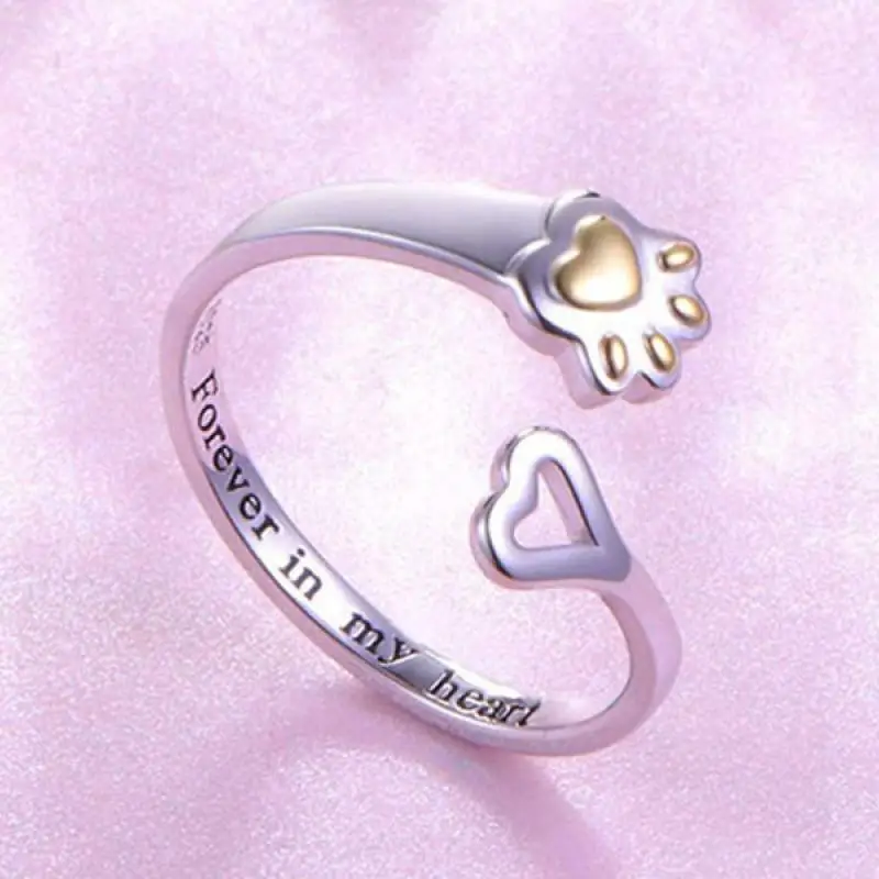 Exquisite and Fashionable Cat Cute Letter Ring Simple and Fashionable Heart-shaped Lady Girl Ring Opening Adjustable Jewelry
Exquisite and Fashionable Cat Cute Letter Ring Simple and Fashionable Heart-shaped Lady Girl Ring Opening Adjustable Jewelry