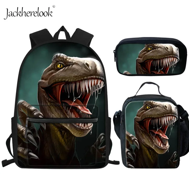 Jackherelook 3D Cool T-rex Dinosaur Printed School Bags Bookbag for Teenage Boy 3pcs Primary Backpack with Lunch Box Pencil Bags
Jackherelook 3D Cool T-rex Dinosaur Printed School Bags Bookbag for Teenage Boy 3pcs Primary Backpack with Lunch Box Pencil Bags
