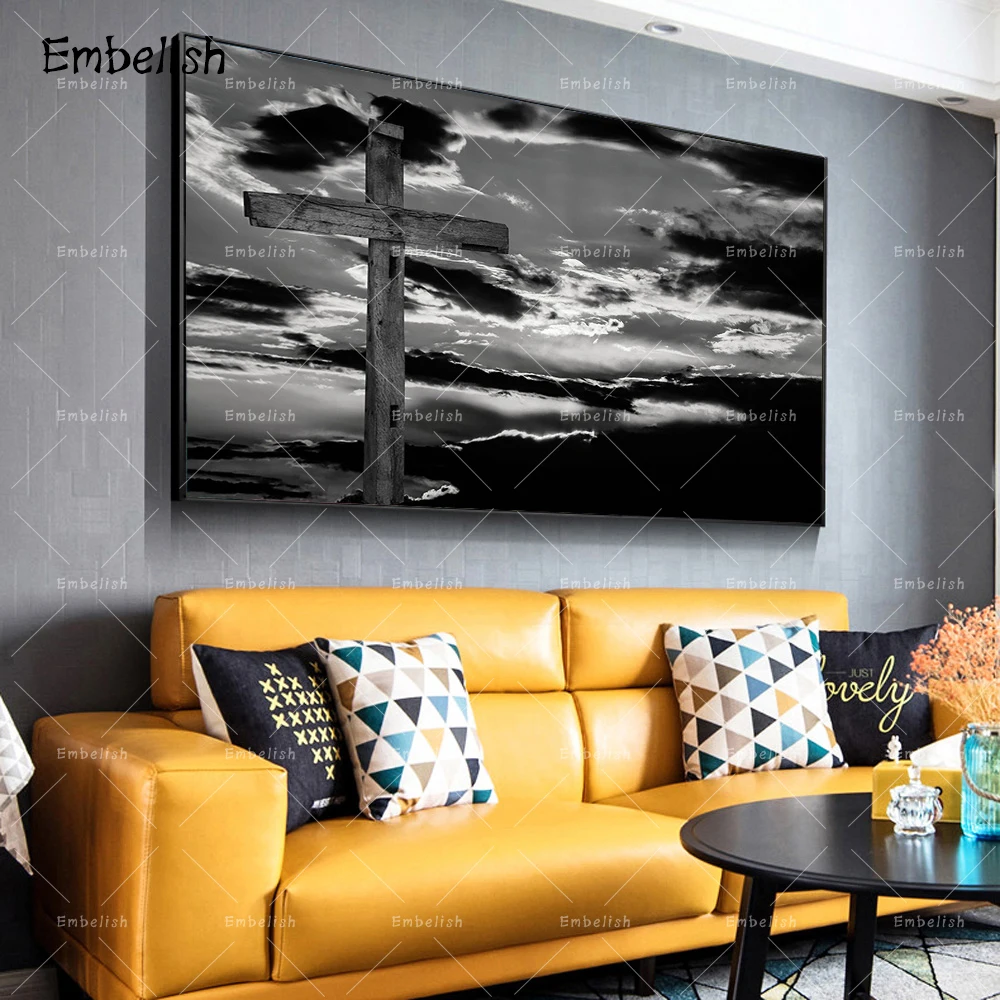 Embelish 1 Pieces White And Black Cross Of Jesus Christ Modern Home Decor Wall Art Pictures For Living Room HD Canvas Paintings
Embelish 1 Pieces White And Black Cross Of Jesus Christ Modern Home Decor Wall Art Pictures For Living Room HD Canvas Paintings