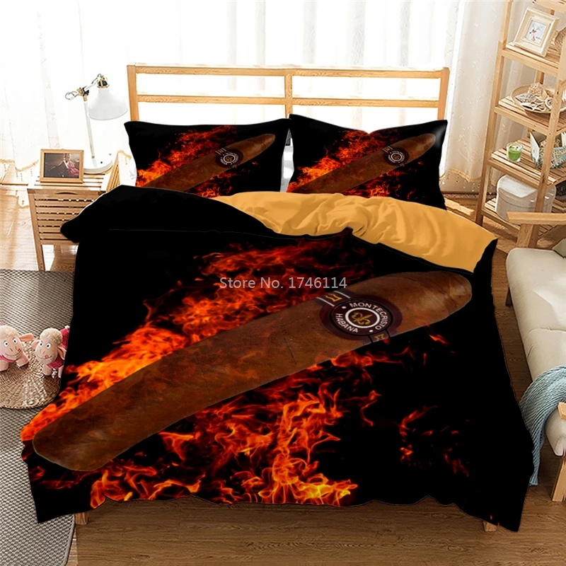 3D Printed Cigar Bedding Set Home Bedroom Duvet Cover Pillowcase Set Twin Full Queen King Size Home Textile for Men Women Adults
3D Printed Cigar Bedding Set Home Bedroom Duvet Cover Pillowcase Set Twin Full Queen King Size Home Textile for Men Women Adults