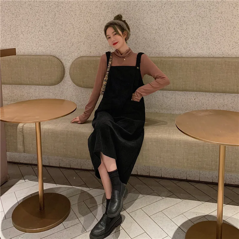 Qooth Autumn Winter Women Casual A line Dress 2 Pcs Set Elegant Janpan Kawaii Spaghetti Strap Dress And Bottoming Shirts QT262
Qooth Autumn Winter Women Casual A line Dress 2 Pcs Set Elegant Janpan Kawaii Spaghetti Strap Dress And Bottoming Shirts QT262