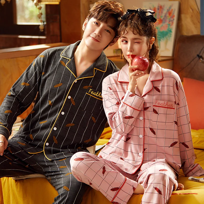 Pajamas Sets Women Print Soft Cotton Cute Fashion Men Long Sleeve Sleepwear Suit 2 Piece Men Pijamas Spring Home Couple Lounge
Pajamas Sets Women Print Soft Cotton Cute Fashion Men Long Sleeve Sleepwear Suit 2 Piece Men Pijamas Spring Home Couple Lounge