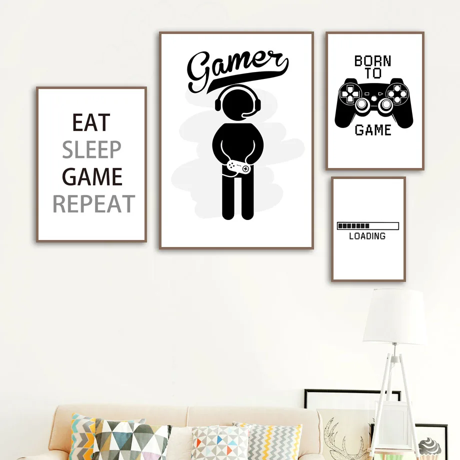 Black And White Children's Gamer Game Handle Quote Kids Room Decor Wall Art Canvas Painting Poster Print Nursery Wall Pictures
Black And White Children's Gamer Game Handle Quote Kids Room Decor Wall Art Canvas Painting Poster Print Nursery Wall Pictures
