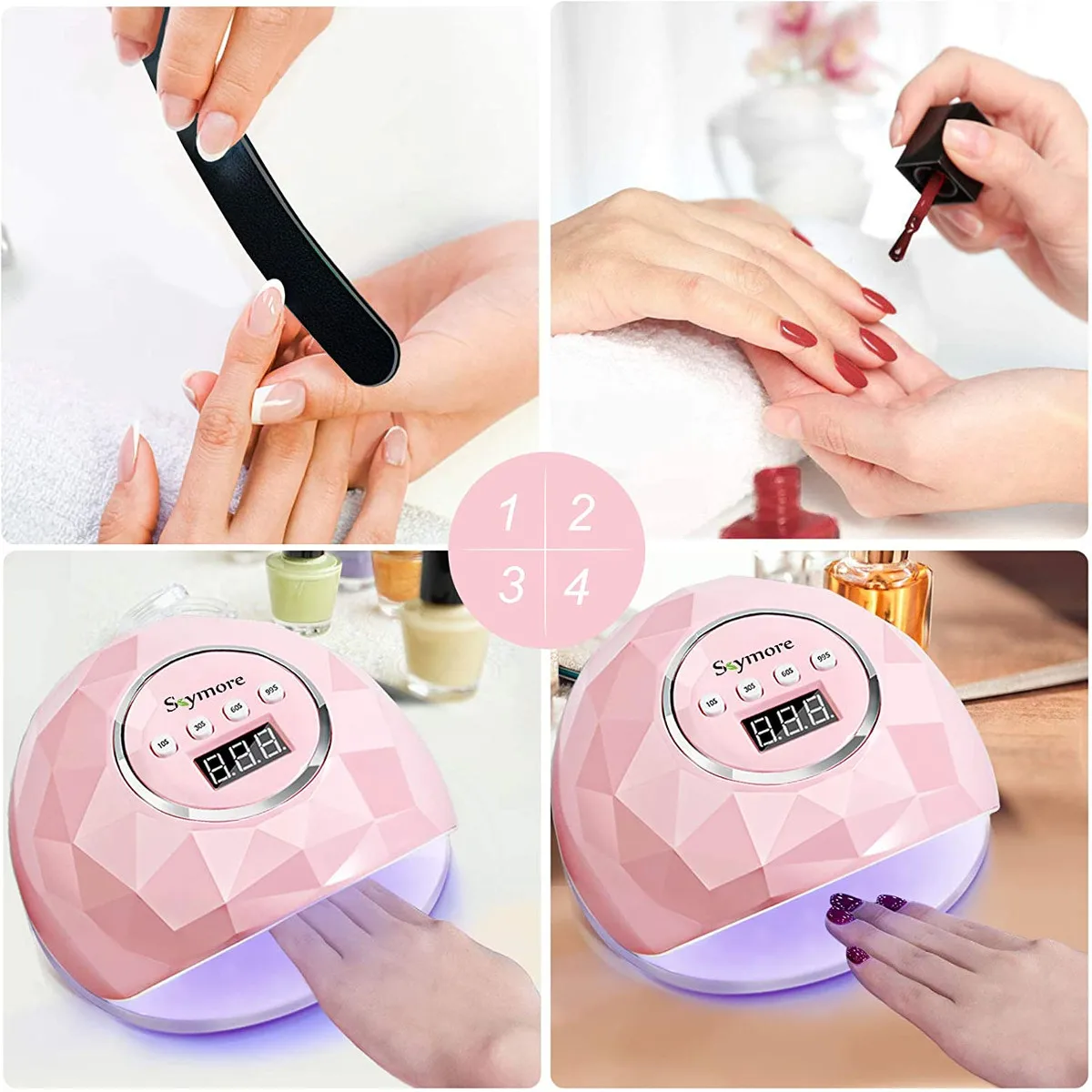 Auto Sensor UV LED Lamp Nail Dryer For Mainicure Pedicure 4 Timer Professional Timer 10/30/60/99s For All Types Nail Gel Salon
Auto Sensor UV LED Lamp Nail Dryer For Mainicure Pedicure 4 Timer Professional Timer 10/30/60/99s For All Types Nail Gel Salon