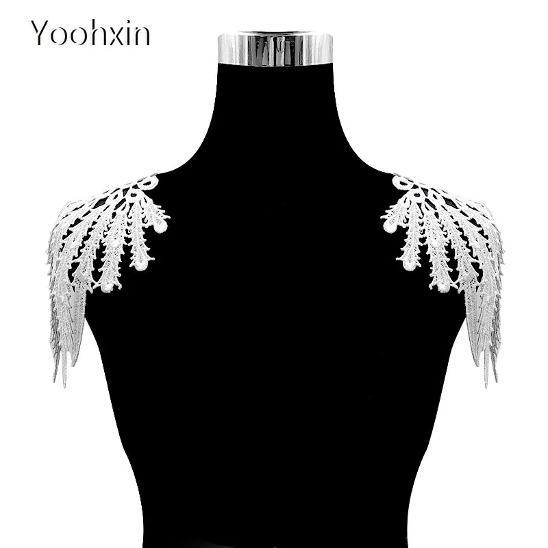 1Pair New white flower embroidery DIY lace collar Fabric Sewing Applique ribbon trim neckline wedding dress guipure decor
1Pair New white flower embroidery DIY lace collar Fabric Sewing Applique ribbon trim neckline wedding dress guipure decor