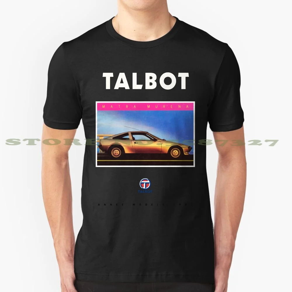Футболка Talbot Matra Murena черная белая для мужчин и женщин Simca Bagheera Rancho спортивные