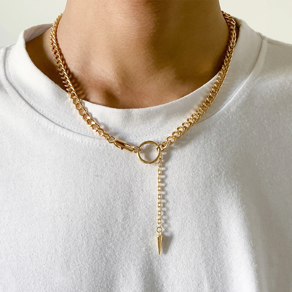 Ingemark Minimalist Classic Studded Pendant Necklace for Women Men Party Link Circle Lariat Long Chain Choker Steampunk Jewelry
Ingemark Minimalist Classic Studded Pendant Necklace for Women Men Party Link Circle Lariat Long Chain Choker Steampunk Jewelry