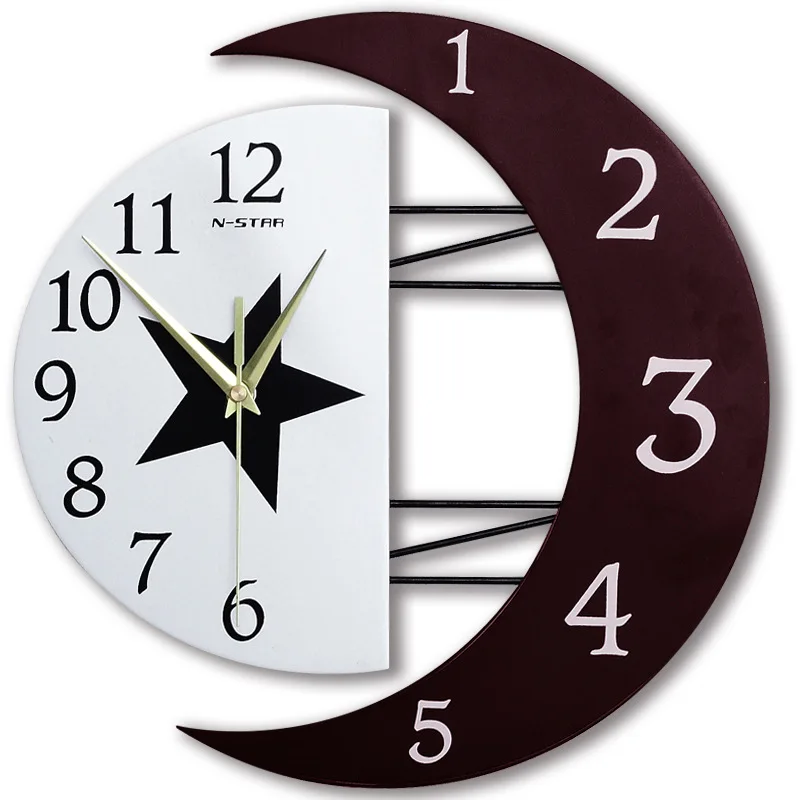 Creative minimalist style moon frame wall clock home fashion personality mute shaped living room bedroom quartz clock
Creative minimalist style moon frame wall clock home fashion personality mute shaped living room bedroom quartz clock