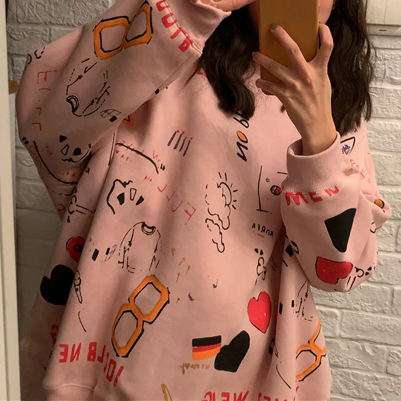 2021 Spring Womens Clothes Hoodies Teen Street Harajuku Hip Hop Pastel Sweatshirt For Women Printing Loose Leisure Hoodie Bts
2021 Spring Womens Clothes Hoodies Teen Street Harajuku Hip Hop Pastel Sweatshirt For Women Printing Loose Leisure Hoodie Bts