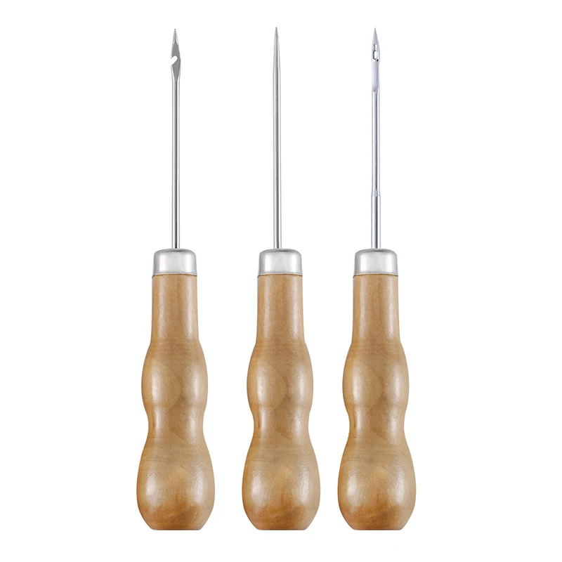3PCS Canvas Leather Sewing Shoes Wood Handle Tool Awl Hand Stitching Taper Leathercraft Needle Tool Kit Craft Sewing Supplies
3PCS Canvas Leather Sewing Shoes Wood Handle Tool Awl Hand Stitching Taper Leathercraft Needle Tool Kit Craft Sewing Supplies