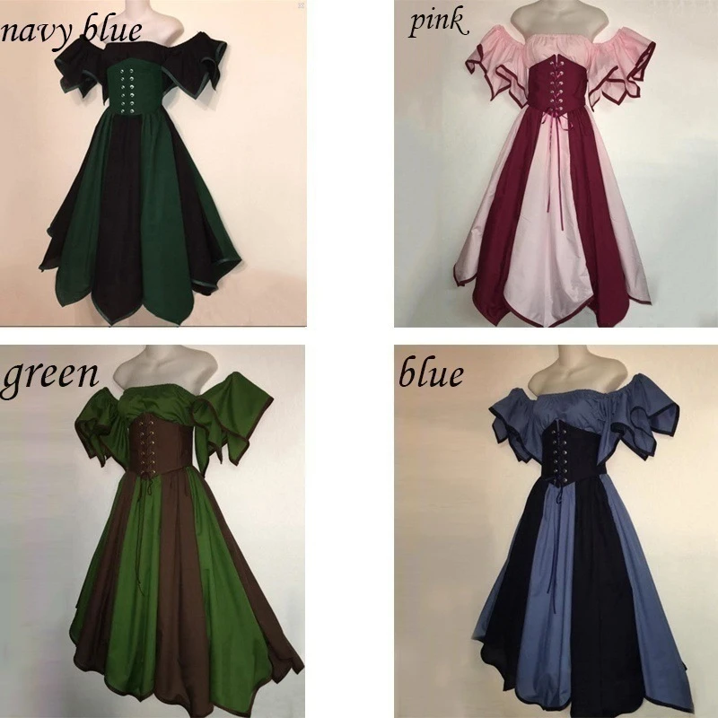 Medieval Ladies Retro Dresses Renaissance Palace Style Irregular Dress Gown Costume for Halloween Uniform Cosplay Costumes
Medieval Ladies Retro Dresses Renaissance Palace Style Irregular Dress Gown Costume for Halloween Uniform Cosplay Costumes