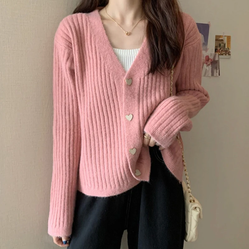 TIGENA Autumn Winter Women Short Cardigan Casual Solid Vertical Striped Loose Sweater Cardigan Female Knit Jacket Coat Lady Tops
TIGENA Autumn Winter Women Short Cardigan Casual Solid Vertical Striped Loose Sweater Cardigan Female Knit Jacket Coat Lady Tops
