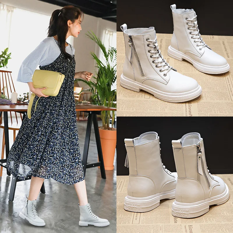 Женские Кожаные Ботинки Martin, новинка 2021, короткие ботинки, женские весенне-осенние одноботинки, ботинки с боковой молнией, Дикий Британский ...
Женские Кожаные Ботинки Martin, новинка 2021, короткие ботинки, женские весенне-осенние одноботинки, ботинки с боковой молнией, Дикий Британский ...