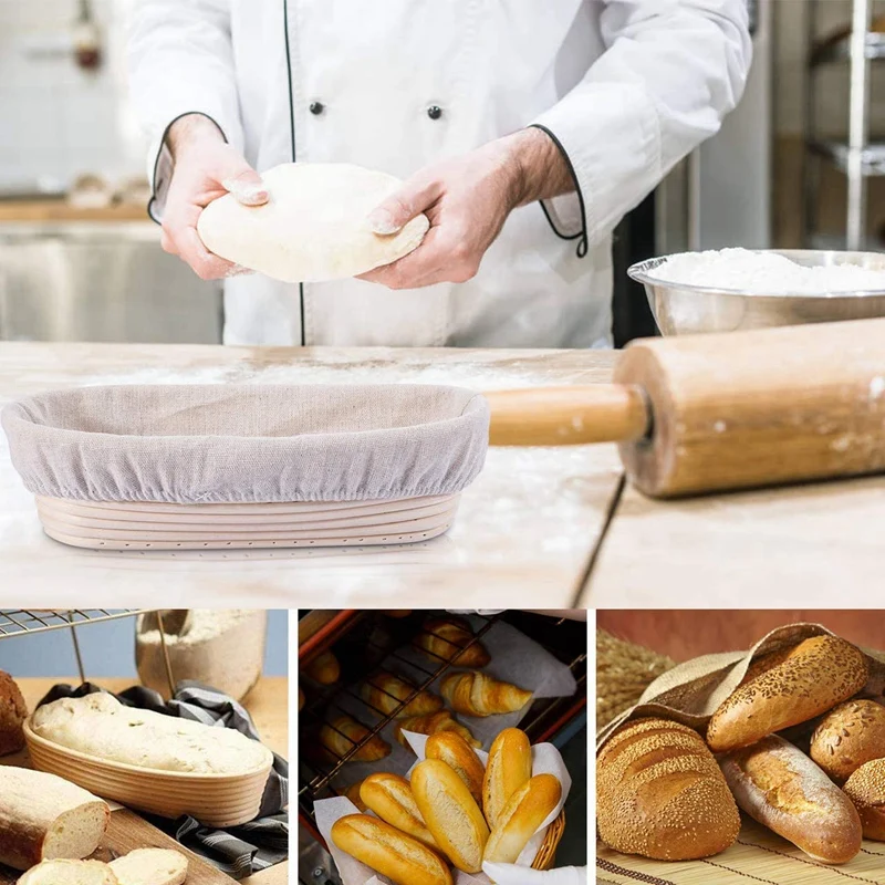 Banneton Proofing Baskets 25.4 Cm - Bread Proofing Baskets for Baking, Gifts for Artificial Bread