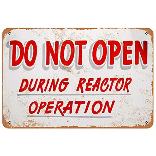 Art Metal Tin Sign Do Not Open During Reactor Operation for Penguins Decor Home Decoration Retro Mural Dimensions 20x30 cm
Art Metal Tin Sign Do Not Open During Reactor Operation for Penguins Decor Home Decoration Retro Mural Dimensions 20x30 cm