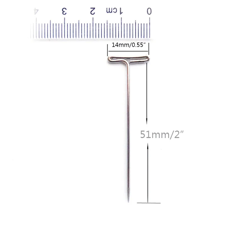 50 шт. T PINS 2 дюйма (51 мм) для моделирования размещения заметок шитья и рукоделия