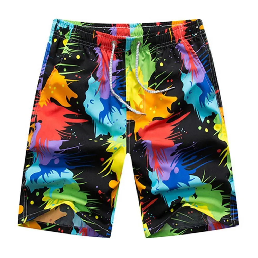 Мужские летние шорты мужские Разноцветные плавательные плавки с принтом|Плавки