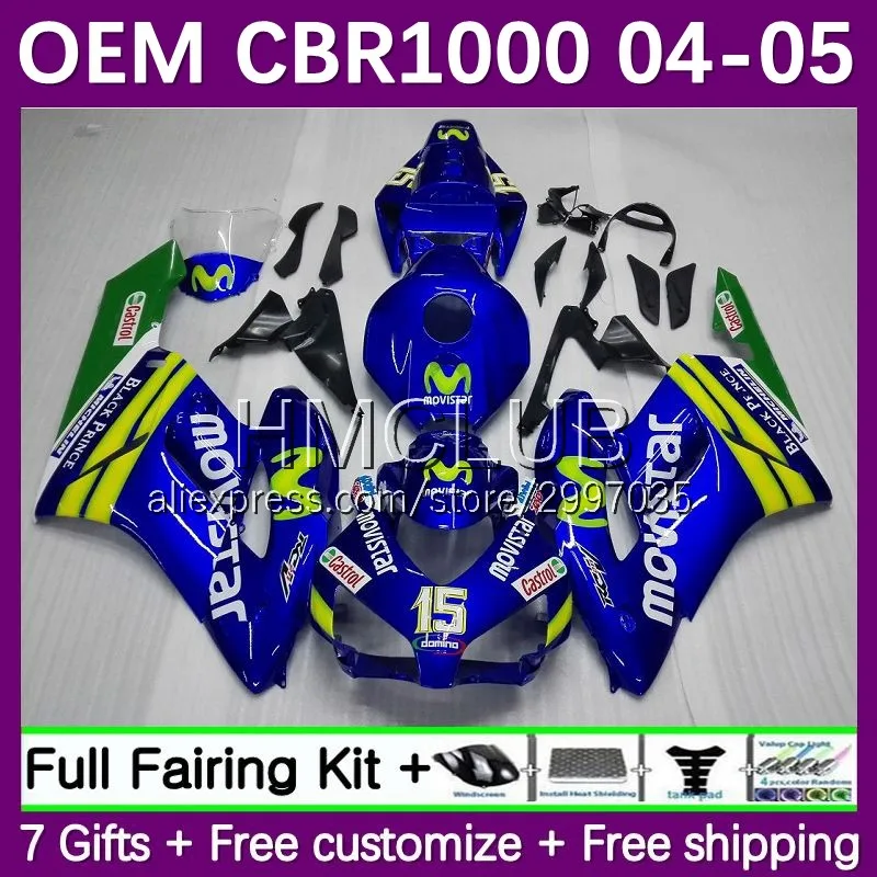 Инъекция OEM для HONDA CBR1000 CBR 1000 RR CC 1000RR синий глянцевый 2004 2005 17No.16 CBR-1000 1000CC CBR1000RR 04 05 комплект обтекателей 
Инъекция OEM для HONDA CBR1000 CBR 1000 RR CC 1000RR синий глянцевый 2004 2005 17No.16 CBR-1000 1000CC CBR1000RR 04 05 комплект обтекателей