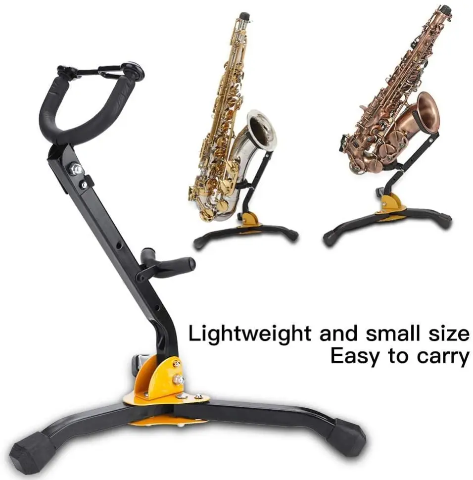 Saxophone Stand, Sax Tripod Holder, Foldable Alto/Tenor Sax Stand, Adjustable Metal Triangle Base Design
Saxophone Stand, Sax Tripod Holder, Foldable Alto/Tenor Sax Stand, Adjustable Metal Triangle Base Design
