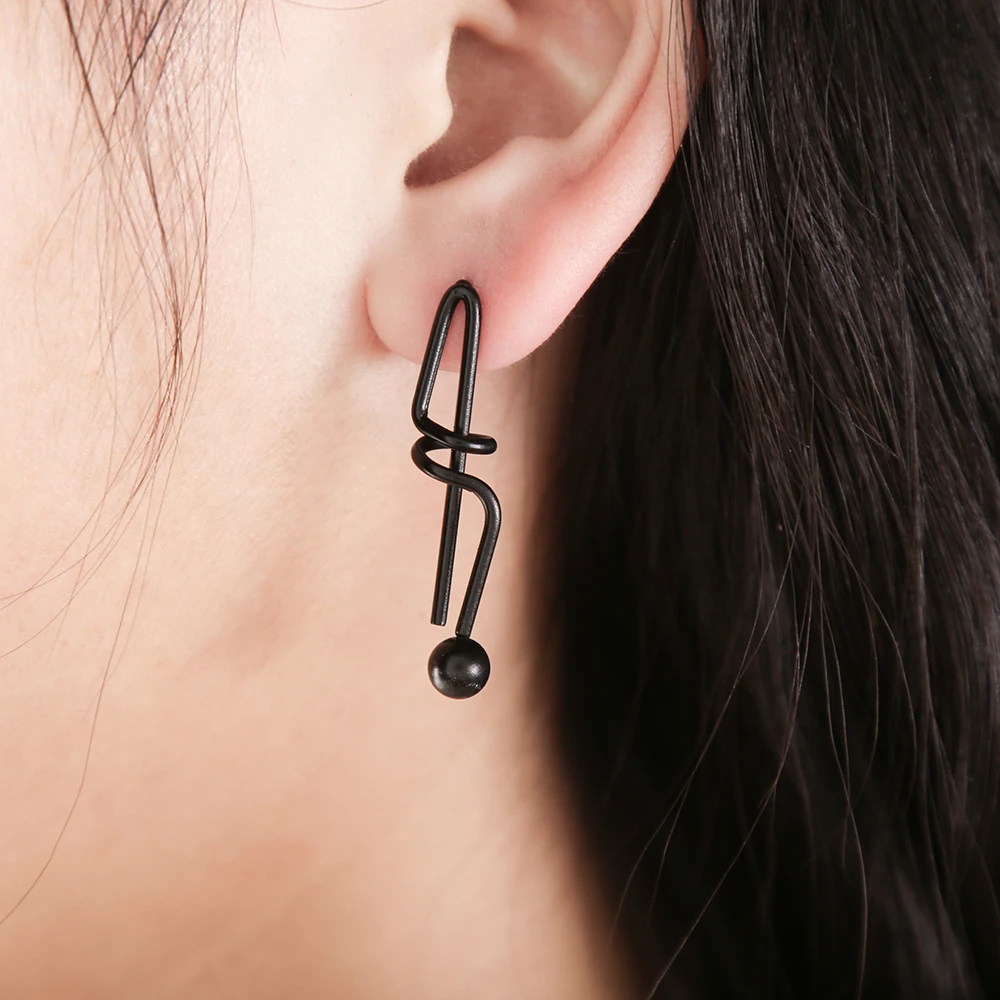 WYBU Fashion Black Irregular Ball Pendant Earrings For Women Silver Plated Beads Stud Earrings Jewelry Gift For Friend
WYBU Fashion Black Irregular Ball Pendant Earrings For Women Silver Plated Beads Stud Earrings Jewelry Gift For Friend