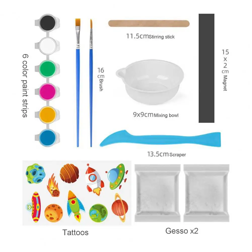 Painted Set Hand-painted Graffiti Mold Plastic Cosmic Pattern Adorable Plaster Painting Mould Educational Toy for Children Gifts
Painted Set Hand-painted Graffiti Mold Plastic Cosmic Pattern Adorable Plaster Painting Mould Educational Toy for Children Gifts