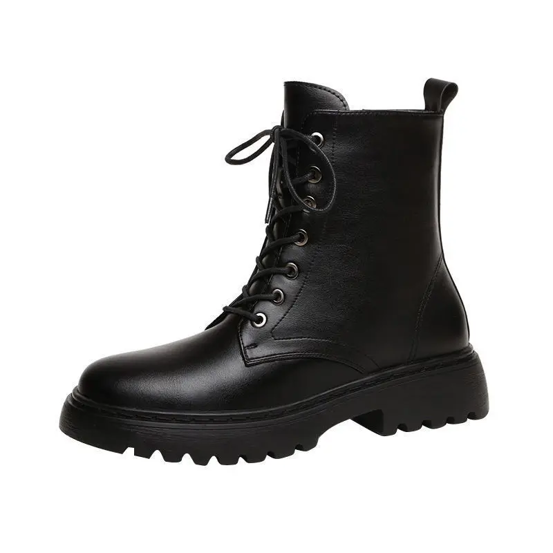 Ligentleman Ankle Boots Women's Platform Cowhide Round Head Lace Up Zipper Mouth Autumn and Winter Shoes Made of Thick Soles
Ligentleman Ankle Boots Women's Platform Cowhide Round Head Lace Up Zipper Mouth Autumn and Winter Shoes Made of Thick Soles