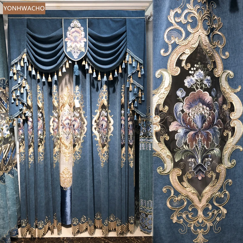 Custom curtain European living room luxury villa bedroom hollow embroidered cloth blackout curtain valance tulle drapery C775
Custom curtain European living room luxury villa bedroom hollow embroidered cloth blackout curtain valance tulle drapery C775