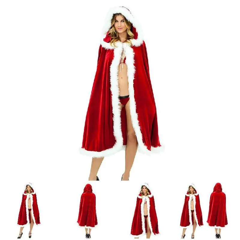 Sexy Women Christmas Long Flannelette Hooded Cloak Cape Cosplay Clothes Costume AC889
Sexy Women Christmas Long Flannelette Hooded Cloak Cape Cosplay Clothes Costume AC889