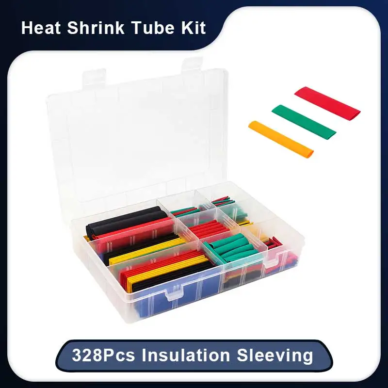 328pcs Heat Shrink Tube Kit Shrinking Assorted Polyolefin Insulation Sleeving Wire Cable Heat-shrinkable Tubing
328pcs Heat Shrink Tube Kit Shrinking Assorted Polyolefin Insulation Sleeving Wire Cable Heat-shrinkable Tubing