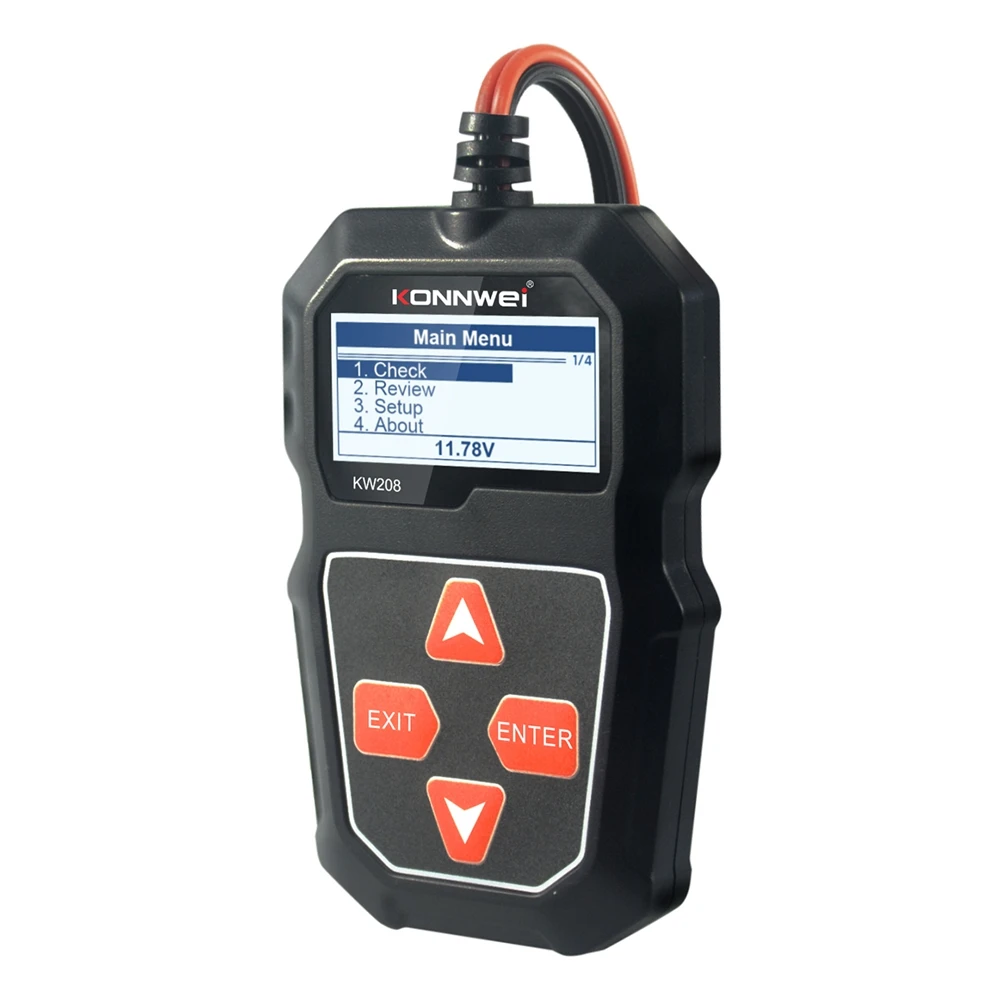 KONNWE KW208 Battery Tester Car Digital 12V 100-2000CCA Cranking Charging System Test Tool Automotive Battery Capacity Tester
KONNWE KW208 Battery Tester Car Digital 12V 100-2000CCA Cranking Charging System Test Tool Automotive Battery Capacity Tester