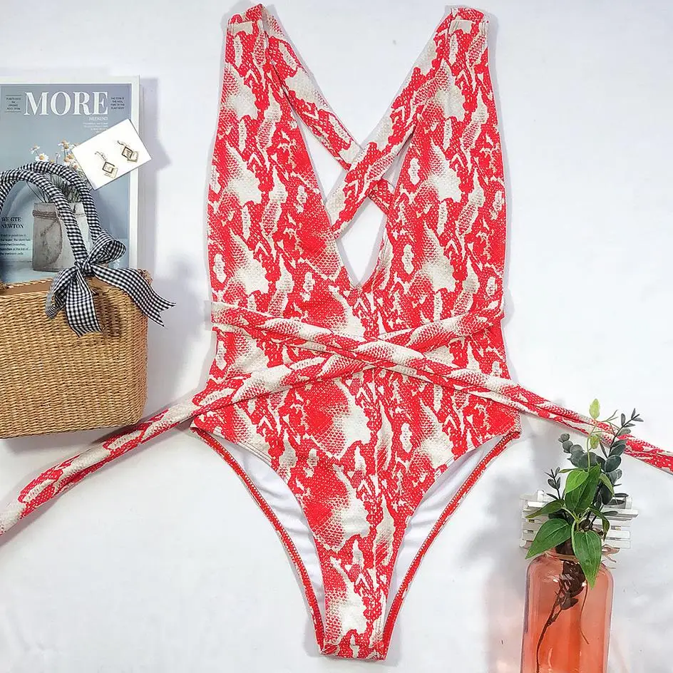 Sexy Snake Print Swimsuit Women One Piece Swimwear Female 2021 Bathing Suit Woman Bandage Beachwear Swim Wear Bodysuit Monokini
Sexy Snake Print Swimsuit Women One Piece Swimwear Female 2021 Bathing Suit Woman Bandage Beachwear Swim Wear Bodysuit Monokini