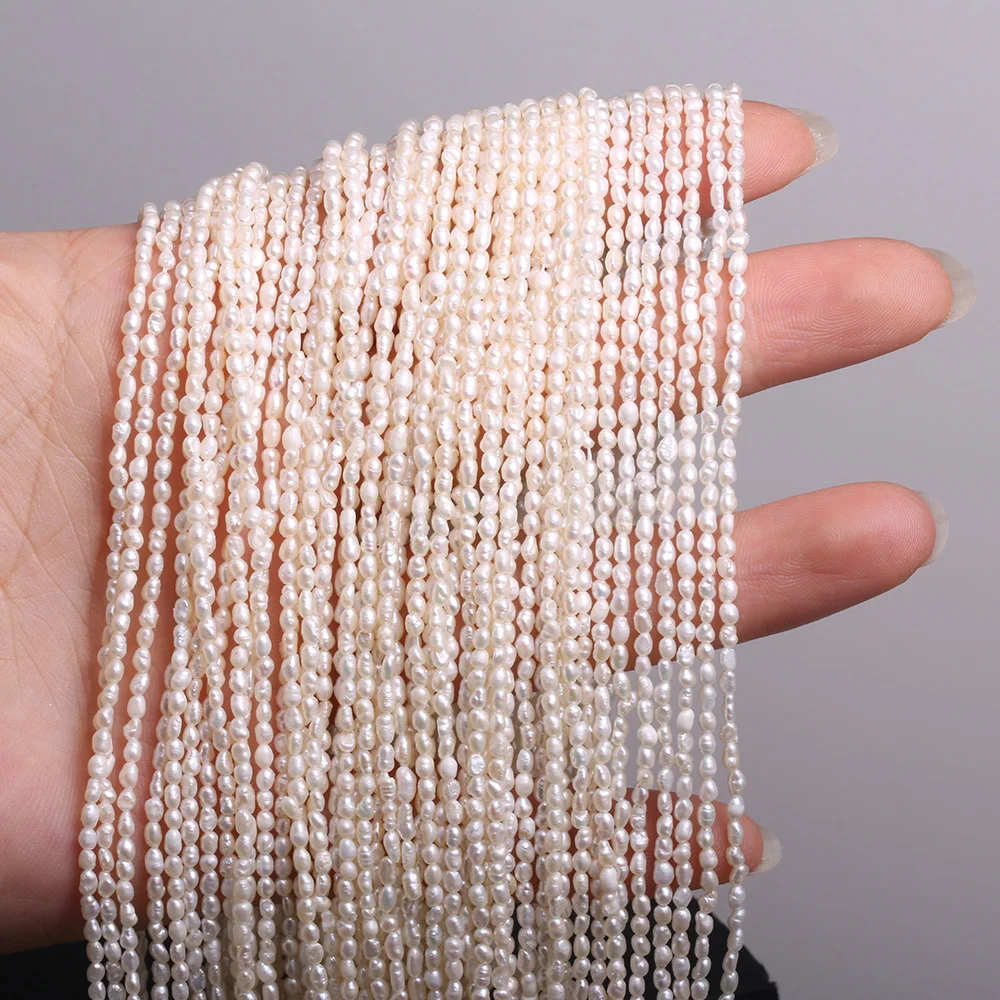 1.8-2mm Natural Freshwater Pearls Beads Rice Shape Loose Beads for Women Jewelry Making Elegant Bracelet DIY Necklace 13 Inches
1.8-2mm Natural Freshwater Pearls Beads Rice Shape Loose Beads for Women Jewelry Making Elegant Bracelet DIY Necklace 13 Inches