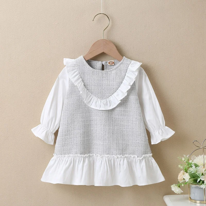 Fall Spring Fashion Toddler Girl Dresses Sweet Patchwork Ruffles Long Flare Sleeve Baby Girl Dress Party Princess Dress 0-18M
Fall Spring Fashion Toddler Girl Dresses Sweet Patchwork Ruffles Long Flare Sleeve Baby Girl Dress Party Princess Dress 0-18M