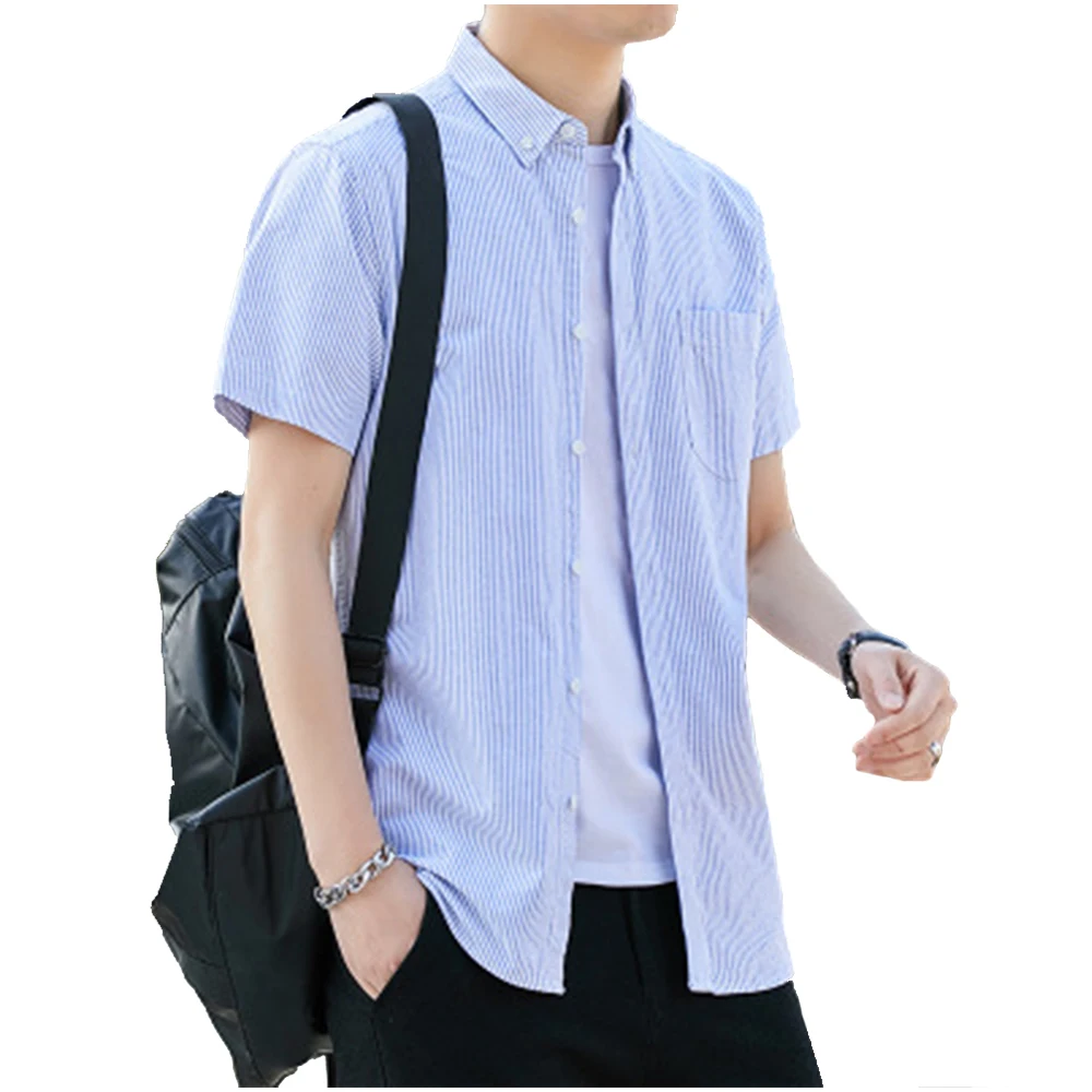 2020 new men's cotton Oxford short sleeve casual shirt Japanese trend men's loose and comfortable solid color short sleeve shirt
2020 new men's cotton Oxford short sleeve casual shirt Japanese trend men's loose and comfortable solid color short sleeve shirt