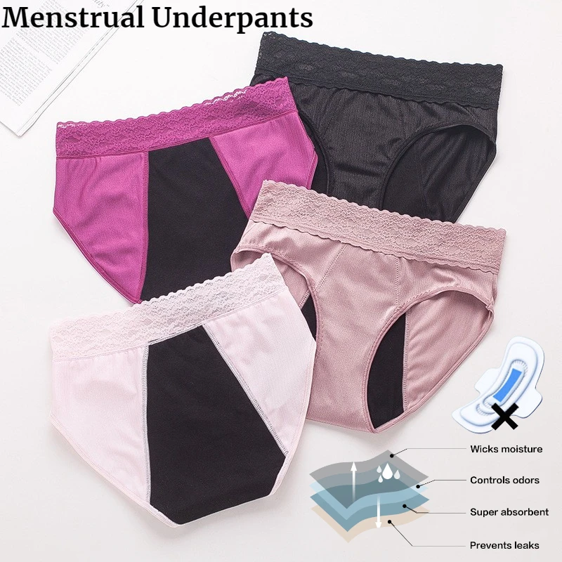 Period Sexy Underwear 4-Layers Heavy Absorbency Menstrual Panties For Women/Girls Brushed Nylon Viscose Cotton Briefs Lingerie
Period Sexy Underwear 4-Layers Heavy Absorbency Menstrual Panties For Women/Girls Brushed Nylon Viscose Cotton Briefs Lingerie