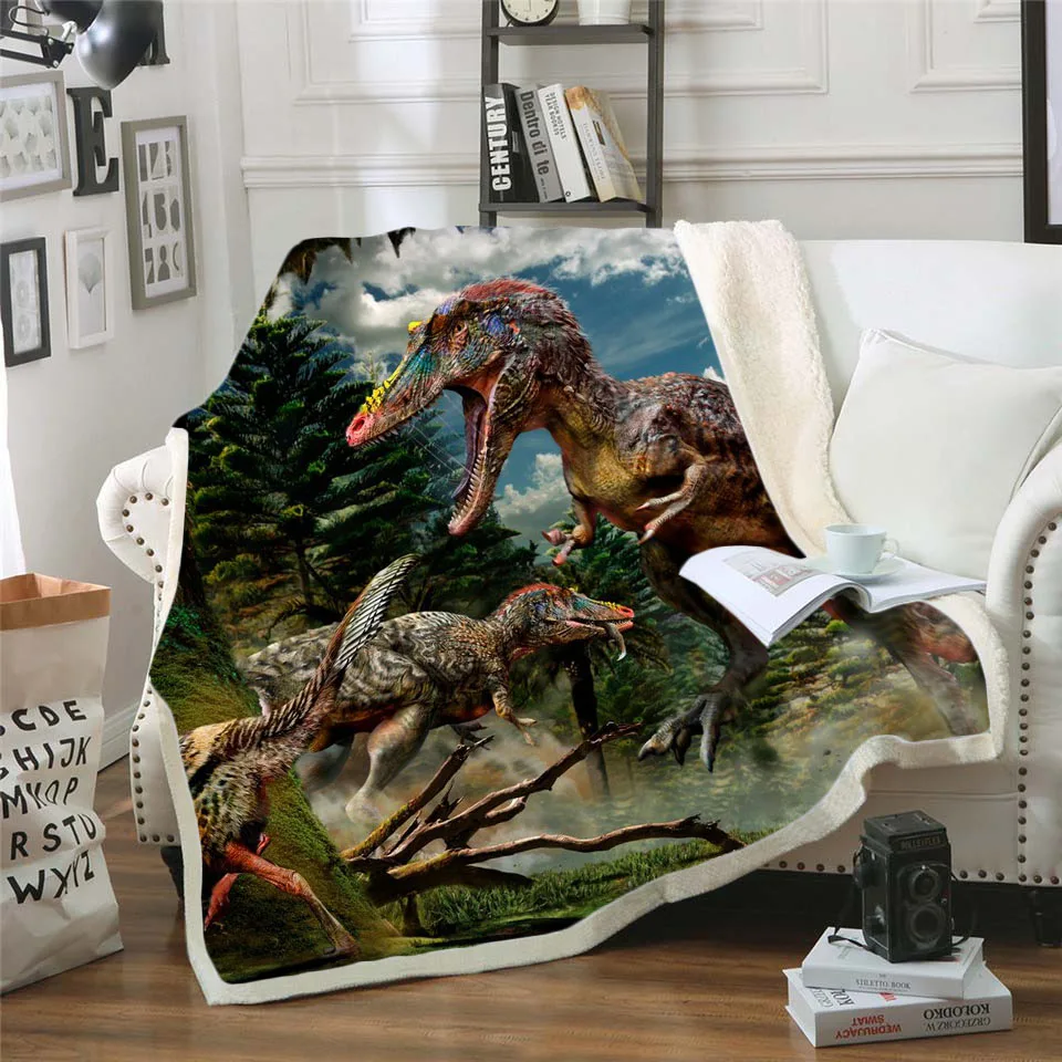 Jurassic Dinosaur Funny character Blanket 3D print Sherpa Blanket on Bed Home Textiles Dreamlike style 01
Jurassic Dinosaur Funny character Blanket 3D print Sherpa Blanket on Bed Home Textiles Dreamlike style 01