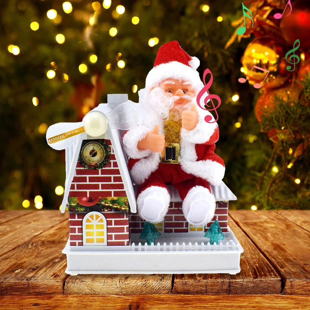 Creative Windmill House Santa Claus Music Toy Funny Christmas Ornament Decoration Gifts for ChildrenMusical Vocal Electronic Toy 
Creative Windmill House Santa Claus Music Toy Funny Christmas Ornament Decoration Gifts for ChildrenMusical Vocal Electronic Toy
