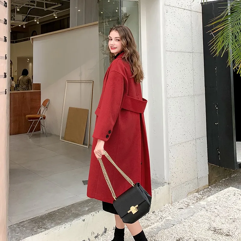 Casual Straight Loose Fit Womens Medium Length Woolen Overcoats Long Sleeve Single Button Big Size Female Autumn Winter Coats
Casual Straight Loose Fit Womens Medium Length Woolen Overcoats Long Sleeve Single Button Big Size Female Autumn Winter Coats