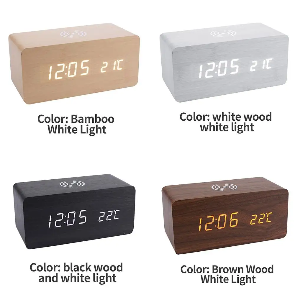 Modern Alarm Clock USB Charging Multi-Function Phone Charger LED Digital Thermometer Clock Digital Alarm Clock 3 in 1 Wooden
Modern Alarm Clock USB Charging Multi-Function Phone Charger LED Digital Thermometer Clock Digital Alarm Clock 3 in 1 Wooden