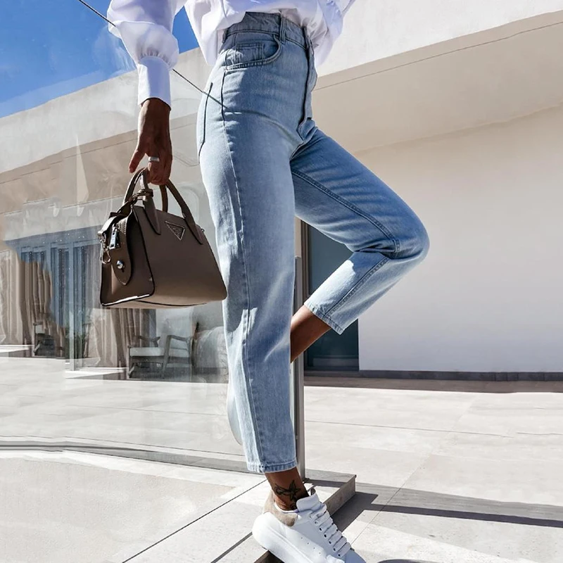 Women 2021 Spring Pockets Slim Fit Jeans Trousers Autumn Solid Color Streetwear Sweatpants Sexy High Waist Straight Denim Pants
Women 2021 Spring Pockets Slim Fit Jeans Trousers Autumn Solid Color Streetwear Sweatpants Sexy High Waist Straight Denim Pants